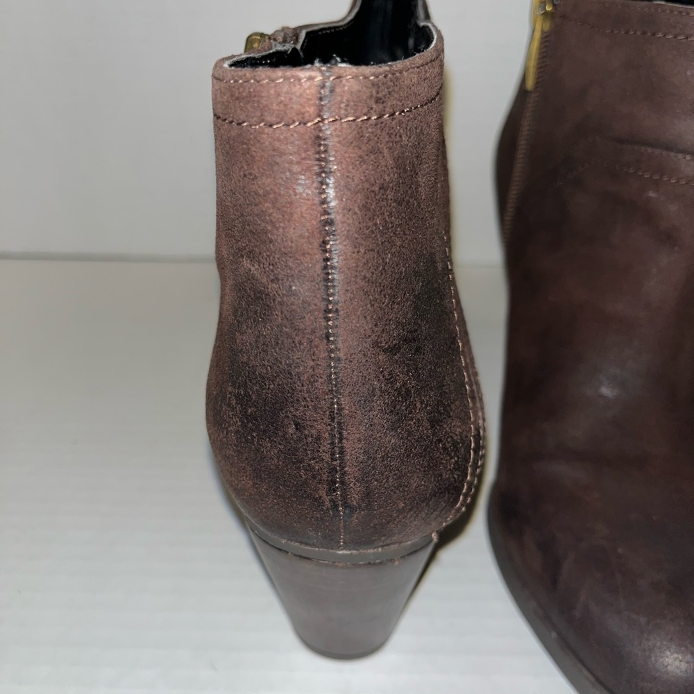 Franco Sarto Brown Domino Ankle Boots 9.5M - Picture 11 of 12